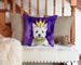 Westie King Of Mardi Gras Throw Pillow Machine Washable, Indoor Outdoor Decorative Pillow For Couch, Bed Or Patio, 14Hx14W_maomaolike.com
