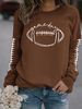 Women's Clothing new autumn game day print fashion sweater spot trend long sleeve_maomaolike.com