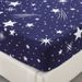 Blue Starry Sky Star Polyester Skin Friendly Bed Mattress Protector Fitted Sheet_maomaolike.com