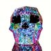 Prism Rainbow Colors Horror Skull, Prism Skull LED Lights, Fun Colored Glowing Lights Halloween Interior Decorations_maomaolike.com