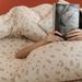 1 French Retro Small Floral 60-Count Double-Layer Crepe Gauze Four-Piece Japanese Pastoral Style Bare Sleep Breathable Set_maomaolike.com