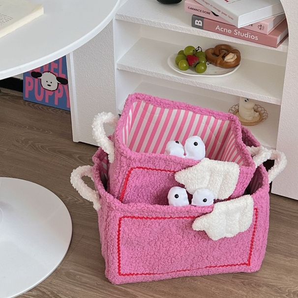 Korean INS Style Cute Storage Miscellaneous Snacks Toy Organizer Cartoon Foldable Laundry Basket_maomaolike.com