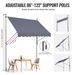VEVOR 98x47" Patio Awning Retractable Awning Sunshade Shelter With Crank Handle_maomaolike.com