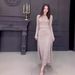Women's Clothing solid color round neck slim fit long sleeve high waist long skirt suit for women_maomaolike.com
