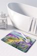 Lavender In Watercolor Memory Foam Kitchen Mat Machine Washable Anti-Fatigue Mat Cushion Comfort Bath Mat Or Kitchen Rug_maomaolike.com
