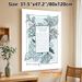 Floral Script Painting Poster, Teal Line-Art Lotus & Leaf Border Poster, Refined Decorative Artwork Ideal For Home Or Tranquil Indoor Spaces_maomaolike.com