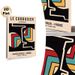 Architectural Abstract Painting Poster, Vintage Bold Color-block Geometric Art Poster, Retro Artistic Wall Decor Ideal For Living Room, Office, Modern_maomaolike.com