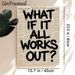 What If It All Works Out? Inspirational Painting Poster, Vintage Newspaper-style Poster, Bold Brushstroke Motivational Text, Thought-provoking Decor_maomaolike.com