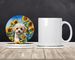 Maltipoo In Sunflowers Large Sandstone Coasters Pack Of 4 Absorbent Round Coasters Decor Gifts For Men Or Women, 4 In, Multicolor_maomaolike.com