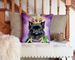 Affenpinscher King Of Mardi Gras Throw Pillow Machine Washable, Indoor Outdoor Decorative Pillow For Couch, Bed Or Patio, 14Hx14W_maomaolike.com