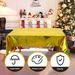 137 X 274cm Plastic Tablecloth Rectangle Table Covers Metallic Party Tablecloth Foil Table Cover For Birthday Wedding Christmas Gold 12PCS_maomaolike.com