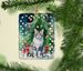 Aegean Cat By The Christmas Tree Porcelain Ornament Christmas Tree Hanging Decorations For Home Christmas Holiday, Rectangle, Gift, Multicolor_maomaolike.com