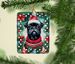 Pug Christmas Porcelain Ornament Christmas Tree Hanging Decorations For Home Christmas Holiday, Rectangle, Gift, Multicolor_maomaolike.com
