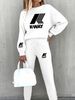 Women's Fashion Street Printed Sweatshirt Set_maomaolike.com