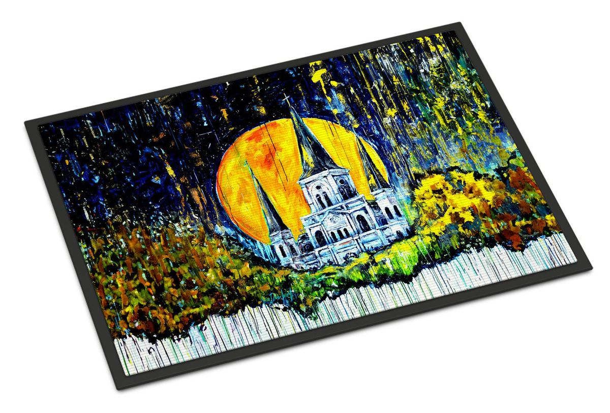 Moonlight Shadows Doormat Front Door Mat Indoor Outdoor Rugs For Entryway, Non Slip Washable Low Pile, 24H X 36W_maomaolike.com