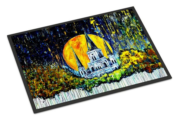Moonlight Shadows Doormat Front Door Mat Indoor Outdoor Rugs For Entryway, Non Slip Washable Low Pile, 24H X 36W_maomaolike.com