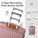 Luggage Sets ABS Hardshell 3pcs Luggage, Lightweight Durable Suitcase Sets Spinner Wheels Suitcase With TSA Lock 20''24''28'' Available(Rose Gold )_maomaolike.com