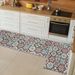 Vintage Moroccan Tile Pattern Mat - Oil-Proof Non-Slip Long Kitchen Rug, Bohemian Ethnic Style Absorbent Bathroom Mat_maomaolike.com