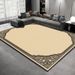 Living Room Rug Large Size Gorgeous Gold Frame Design Bedroom Rug Plush Thickened Machine Washable Thickened Underlay Interior Decorative Rug_maomaolike.com