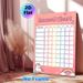 Unicorn Themed Reward Chart Painting Poster, Cute Cartoon Style Poster With Pastel Pink Background, Unicorn & Rainbow Details, Practical For Tracking_maomaolike.com