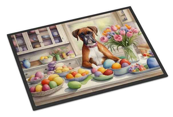 Decorating Easter Boxer Doormat Front Door Mat Indoor Outdoor Rugs For Entryway, Non Slip Washable Low Pile, 24H X 36W_maomaolike.com