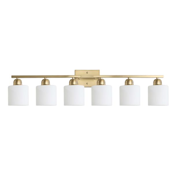 6 Light Gold Bathroom Vanity Light, Gold Bathroom Light Fixtures, 38 Modern Brushed Gold Vanity Lighting Fixtures For Bathroom Over Mirror, Gold Sconces Wall Lighting For Bedroom Living Room_maomaolike.com