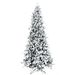 9 Ft Pine Snow Flocked Artificial Christmas Tree With 616 Realistic Cedar Branches, Auto Open, Home Holiday Decoration, Green_maomaolike.com