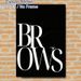 Brows Typography Painting Poster, Minimalist Bold Monochrome Text Poster, Sleek Eye-catching Design, Suitable For Beauty Studio, Bedroom And Living_maomaolike.com