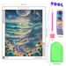 PhotoCustom 5d Full Round Diamond Painting Embroidery Beautiful Sea View Scenery Diamond Mosaic Picture_maomaolike.com