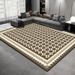 Living Room Rug Large Size Gorgeous Gold Frame Design Bedroom Rug Plush Thickened Machine Washable Thickened Underlay Interior Decorative Rug_maomaolike.com
