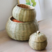 Round Egg With Lid, Basket, Storage Green Woven Snack Candy Box, Bamboo Basket For Home Use_maomaolike.com