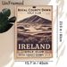 Royal County Down Golf Club Painting Poster, Vintage Sepia-toned Retro Golf Course & Mountain View Poster, Nostalgic Golf-themed Decor For Home, Golf_maomaolike.com