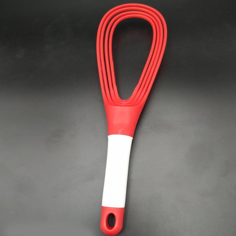 Kitchen egg beater dual-purpose plastic folding storage mixer baking tool rotating egg beater spot_maomaolike.com