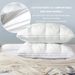 White Down Pillow Cotton Home Hotel One Pair Neck Pillow White Goose Down Pillow Core Wholesale_maomaolike.com