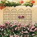 4 Pack Metal Garden Trellis 86.7" X 19.7" Rustproof Trellis For Climbing Plants Outdoor Flower Support Black_maomaolike.com