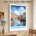 Copenhagen Harbor Themed Painting Poster, Vibrant Retro Style Poster, Scenic Waterfront With Colorful Buildings And Sailboats, Adds Charming Coastal_maomaolike.com