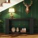 Farmhouse Console Table, 63" Narrow Entryway Table With Thickened Tabletop_maomaolike.com