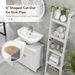 24' Pedestal Sink Bathroom Vanity Cabinet - White_maomaolike.com