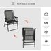 Outsunny Patio Folding Chair, Outdoor Bungee Sling Chair W/ Armrests, Portable Lawn Chair For Camping, Garden, Pool, Beach, Backyard, Gray_maomaolike.com