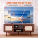 VEVOR Rattan TV Stand, Boho TV Cabinet For 55 Inch TV, Mid Century Modern TV Stand, Rattan TV Console With Adjustable Shelfs For Living Room, Media Room, Walnut_maomaolike.com
