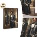Victorian Gentleman Painting Poster, Elegant Classic Oil Painting Style Poster, Aristocratic Figure In Ornate Dark Formal Attire With Mirror_maomaolike.com