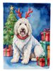 Komondor Christmas Reindeer House Flag Large Porch Sleeve Pole Decorative Outside Yard Banner Artwork Wall Hanging, Polyester, House Size, Multicolor_maomaolike.com