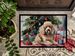 Poodle Cozy Christmas Doormat Front Door Mat Indoor Outdoor Rugs For Entryway, Non Slip Washable Low Pile, 24H X 36W_maomaolike.com