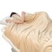 New Cross Border Double Layer Beibei Jacquard Shu Cotton Lambskin Sofa Cover Knitted Velvet Blanket Camel_maomaolike.com