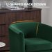 Velvet Accent Chair With Ottoman, Modern Barrel Chair Armchair For Living Room, Green_maomaolike.com