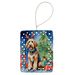 Otterhound Christmas Reindeer Porcelain Ornament Christmas Tree Hanging Decorations For Home Christmas Holiday, Rectangle, Gift, Multicolor_maomaolike.com