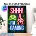 Gaming Themed Painting Poster, Neon-style Vibrant Jungle Backdrop With Game Controller & "Shhh! I'm Gaming" Text Poster, Eye-catching Decorative Piece_maomaolike.com