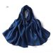 Unisex Solid color soft shimmering satin scarf women's scarf sunblock shawl Muslim_maomaolike.com