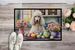 Decorating Easter White Poodle Doormat Front Door Mat Indoor Outdoor Rugs For Entryway, Non Slip Washable Low Pile, 24H X 36W_maomaolike.com