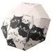 Simple Cartoon Kittens Printed Black And White Automatic Umbrella, Sunny And Rainy Dual-use UV Protection Umbrella, Thickened And ReinforcedFrame_maomaolike.com